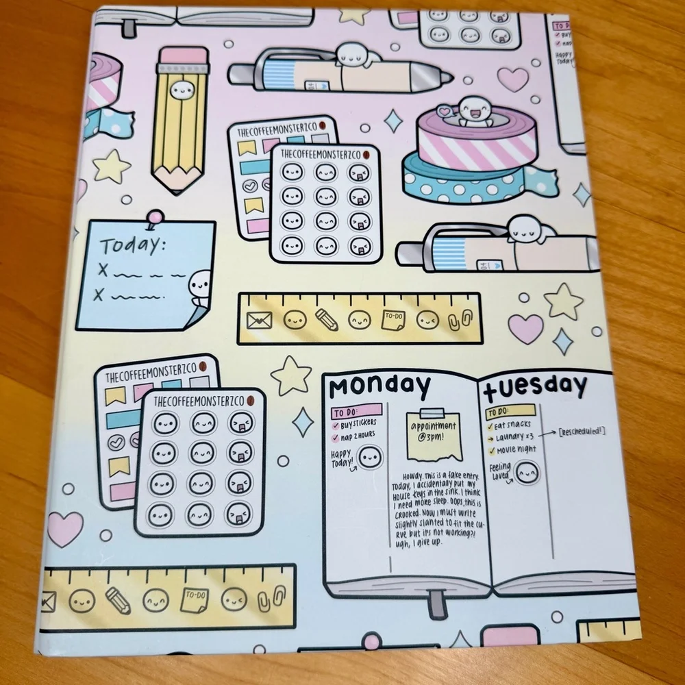 TheCoffeeMonsterzCo TCMC Planner Supplies Binder w/ Dividers & Sheet Protectors